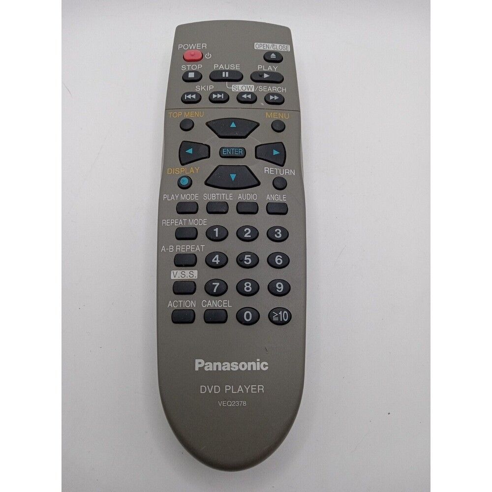 Original Panasonic VEQ2378 DVD Player Remote Control Cleaned and Tested